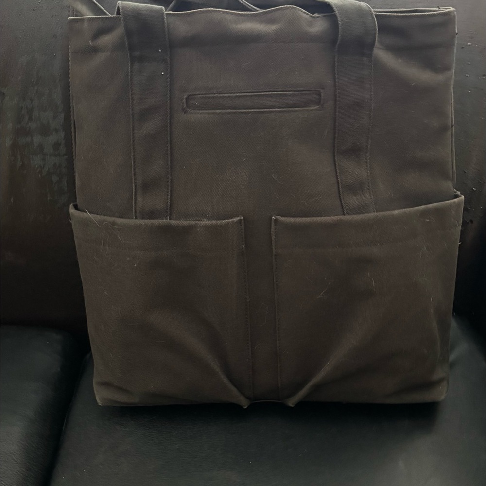 Dagne Dover Black Canvas Tote Bag